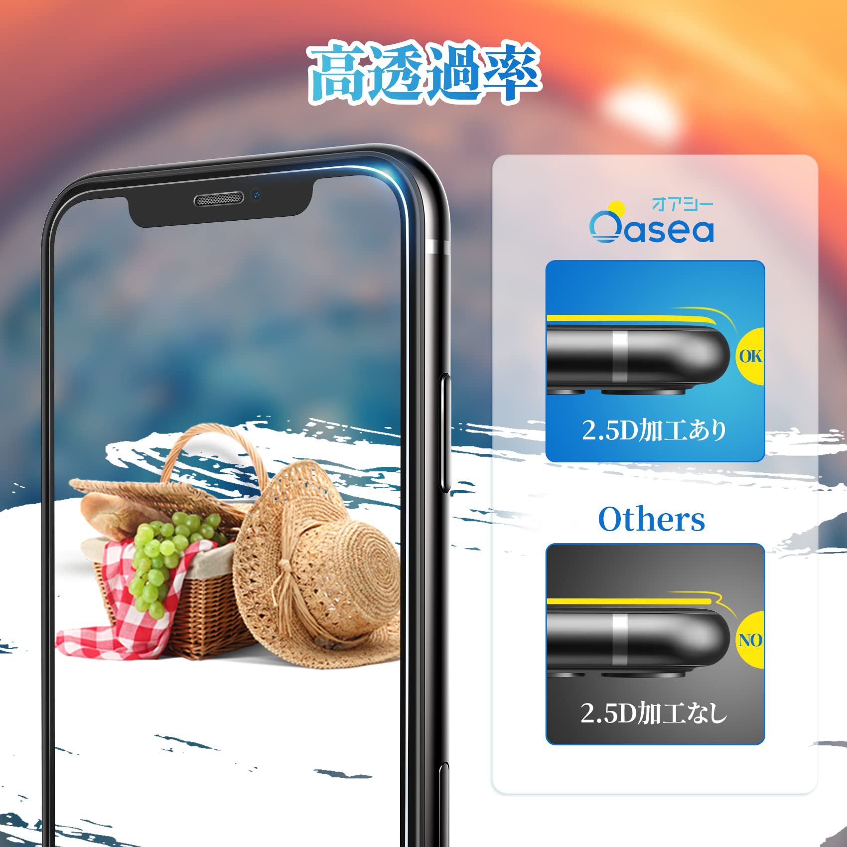 Amazon | iphone11promax 用/iphone xs max 用ガラスフィルム